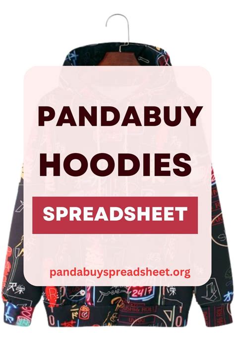 pandabuy sweatshirt spreadsheet